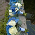 bruidsmeisjes bruidsboeket blauw wit bruidsmeisjes bruidsboeket blauw wit