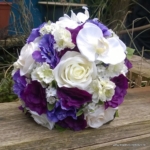 zijdenbruidsboeket paars wit kunstbloemen zijdenbruidsboeket paars wit kunstbloemen